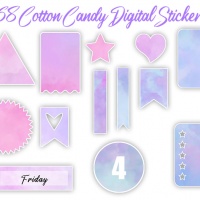 **BONUS - Cotton Candy Digital Planner Stickers