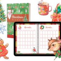 Merry Christmas Planner Digital and Print Bundle