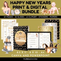 Happy New Years Print and Digital Planner Bundle