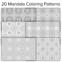 **BONUS - 20 Mandala Coloring Patterns