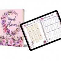 Boho Blooms Family Meal Print and Digital Planner