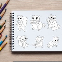 Mom and Baby Animals Coloring Pack
