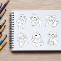 Mini Dragons Coloring Pack Front Offer