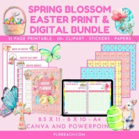 Spring Blooms Easter Print and Digital Bundle