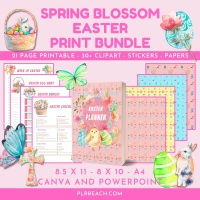 Spring Blooms Easter Print Planner Bundle