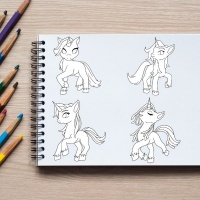 Magical Unicorns Coloring Pack