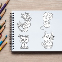 Chinese Zodiac Coloring Pack