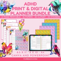 ADHD Print and Digital Planner Bundle