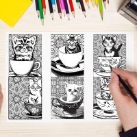 ***BONUS - 10 Cats in Victorian Teacups Coloring Pack