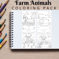 Farm Animals Coloring Pack Bronze