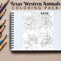 Texas Western Animals Coloring Pack Bronze