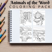 Animals of the World Coloring Pack Bronze