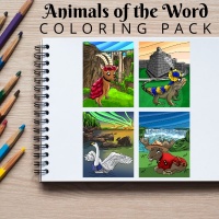 Animals of the World Coloring Pack Gold