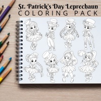 St. Patrick’s Day Leprechaun Minis Coloring Pack