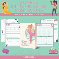 Women's Fitness Planner Print Bundle