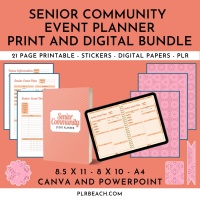 Senior Community Event Planner Print and Digital Bundle