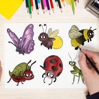 Brilliant Bugs Full Coloring Pack