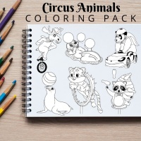 Circus Animals Coloring Pack