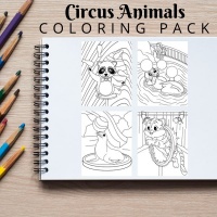 Circus Animals Coloring Pack Bronze