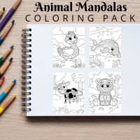 Animal Mandalas Coloring Pack Bronze