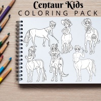 Centaur Kids Coloring Pack