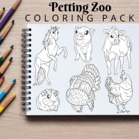 Petting Zoo Coloring Pack