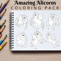 Amazing Alicorns Coloring Pack