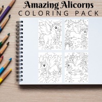 Amazing Alicorns Coloring Pack Bronze