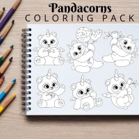 Pandacorn Coloring Pack