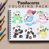 Pandacorn Coloring Pack Silver