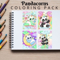 Pandacorn Coloring Pack Gold