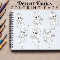 Dessert Fairies Coloring Pack