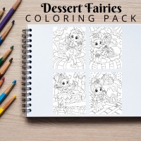 Dessert Fairies Coloring Pack Bronze