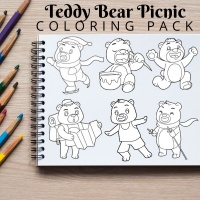 Teddy Bear Picnic Coloring Pack