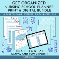 Get Organized Nursing School Planner Print and Digital Bundle