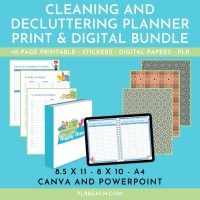 Cleaning and Decluttering Planner Print and Digital Bundle