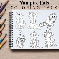 Vampire Cats Coloring Pack