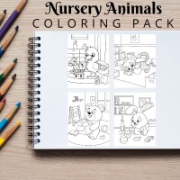 Nursery Animals Coloring Pack Bronze