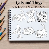 Cats and Dogs Coloring Pack