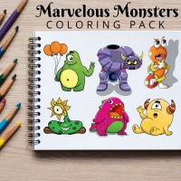Marvelous Monsters Coloring Pack Silver