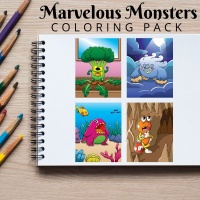 Marvelous Monsters Coloring Pack Gold