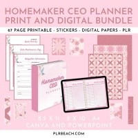 Homemaker CEO Planner Print and Digital Bundle