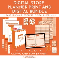 Digital Store Planner Print and Digital Bundle