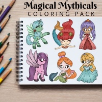 Magical Mythicals Coloring Pack Silver