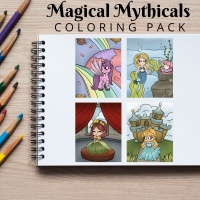 Magical Mythicals Coloring Pack Gold