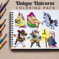 Unique Unicorns Coloring Pack Silver