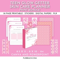 Teen Glow-getter Skin Care Planner Print Bundle