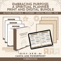 Embracing Purpose A Spiritual Planner Print and Digital Bundle