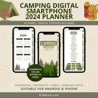 Camping Smartphone 2024 Digital Planner Bundle