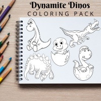 Dynamite Dinos Coloring Pack